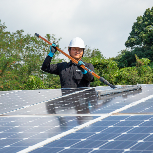 モップがけの写真