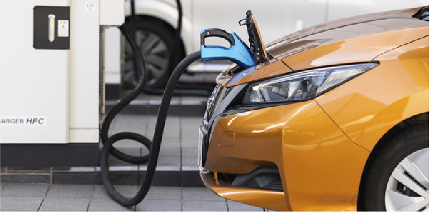 電気自動車の充電スタンド